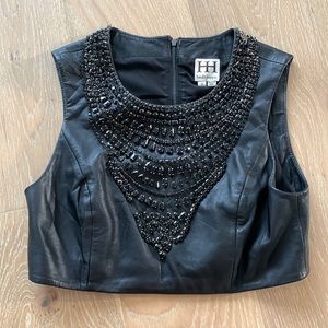 Leather Crop Top